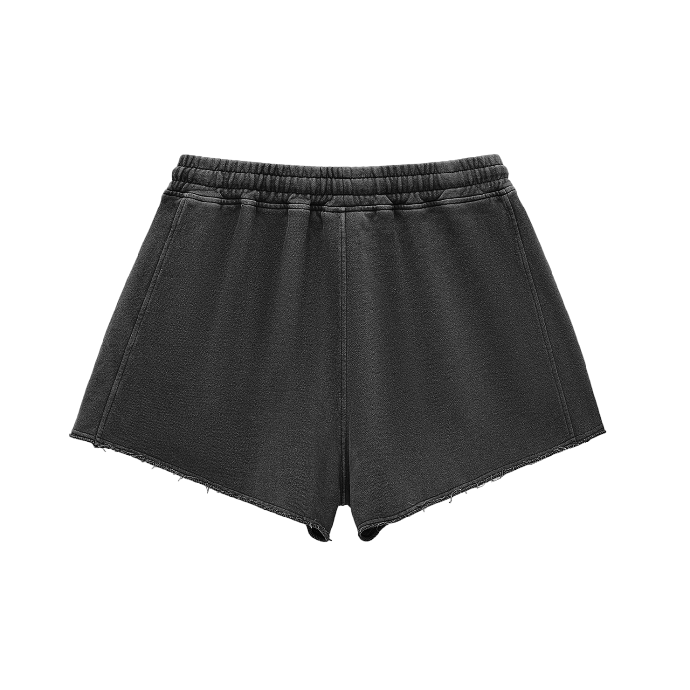 Surfing Lips Washed Raw Edge Drawstring Shorts