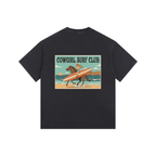 Cowgirl Surf Club Vintage Washed Oversized Cotton T-Shirt Black
