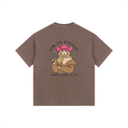 Aim to Please Coffee Vintage Washed Oversized Cotton T-Shirt