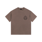 Doing What Boys Do Washed Oversized Cotton T-Shirt Coffee