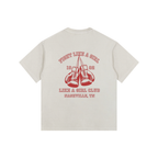 Fight Like a Girl Vintage Washed Oversized Cotton T-Shirt Off White