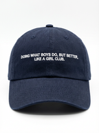 Doing What Boys Do, But Better – Classic Navy Dad Hat